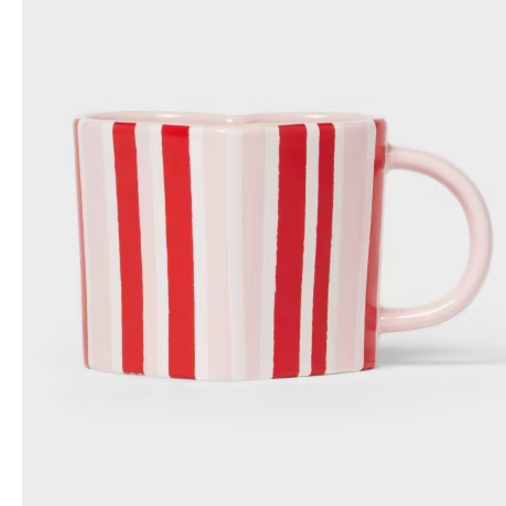 15 fl oz Stoneware Heart Handle Mug - Spritz